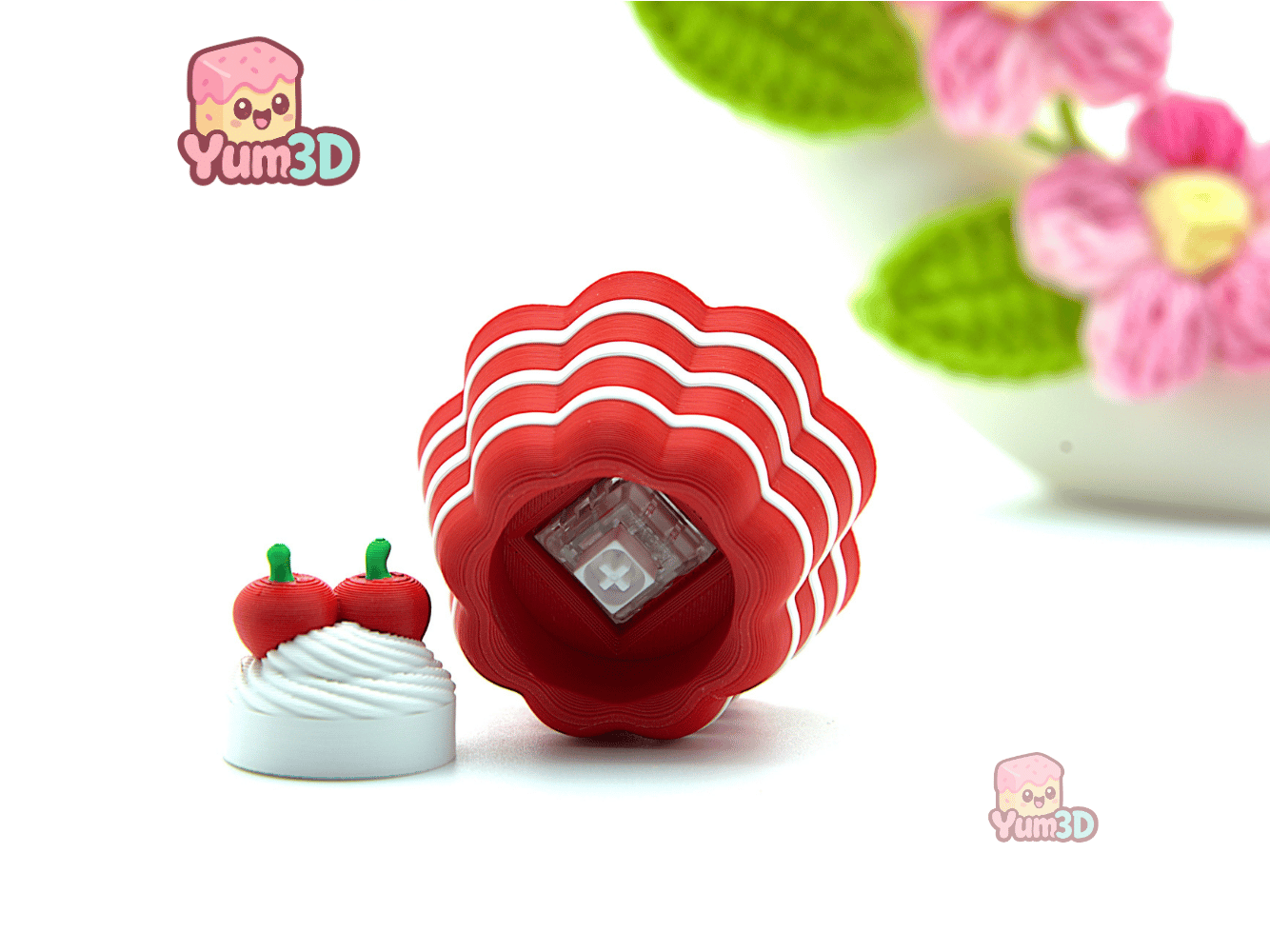 👌 Yum3D Cute Yummy Jello Fidget Clicker Keychain - Cute Backpack